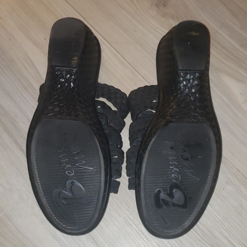 Bernie Mev Black Kent Wedge Sandals - Picture 4 of 4